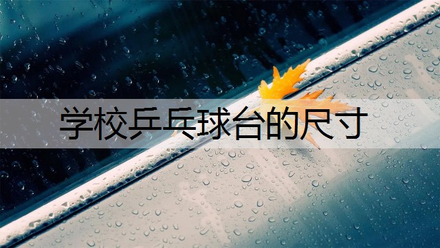 学校乒乓球台的尺寸